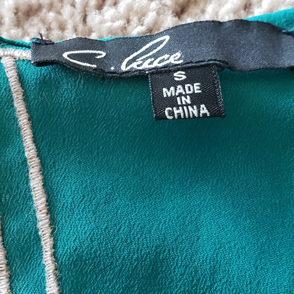 C. Luce s tear drop cutout square neckline slip dress self tie - Picture 5 of 6